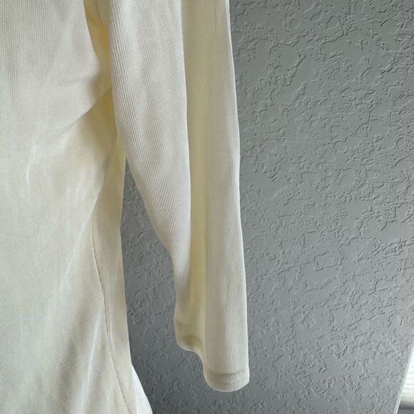 Double D Ranch Knit Cream Blouse Essential 3/4 Sleeves Size XS - Picture 4 of 8